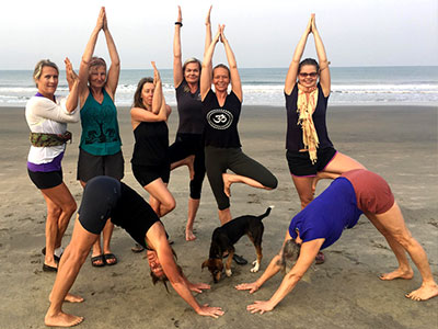 Yoga on the beach in Goa